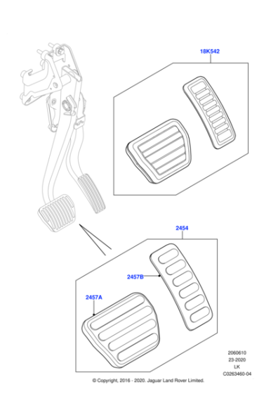 Sport Pedal Covers, 21MY onwards (Discovery 5th Gen) LandRover