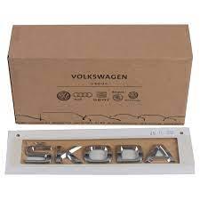 Front Logo Chrome Original For Skoda 2009 - 2018
