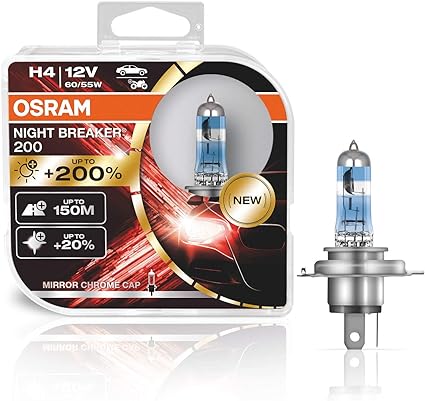 OSRAM NIGHT BREAKER 200, +200% more brightness, halogen headlight lamp, 64193NB200-HCB, 12V, Duo Box (2 lamps) Egy Car Parts