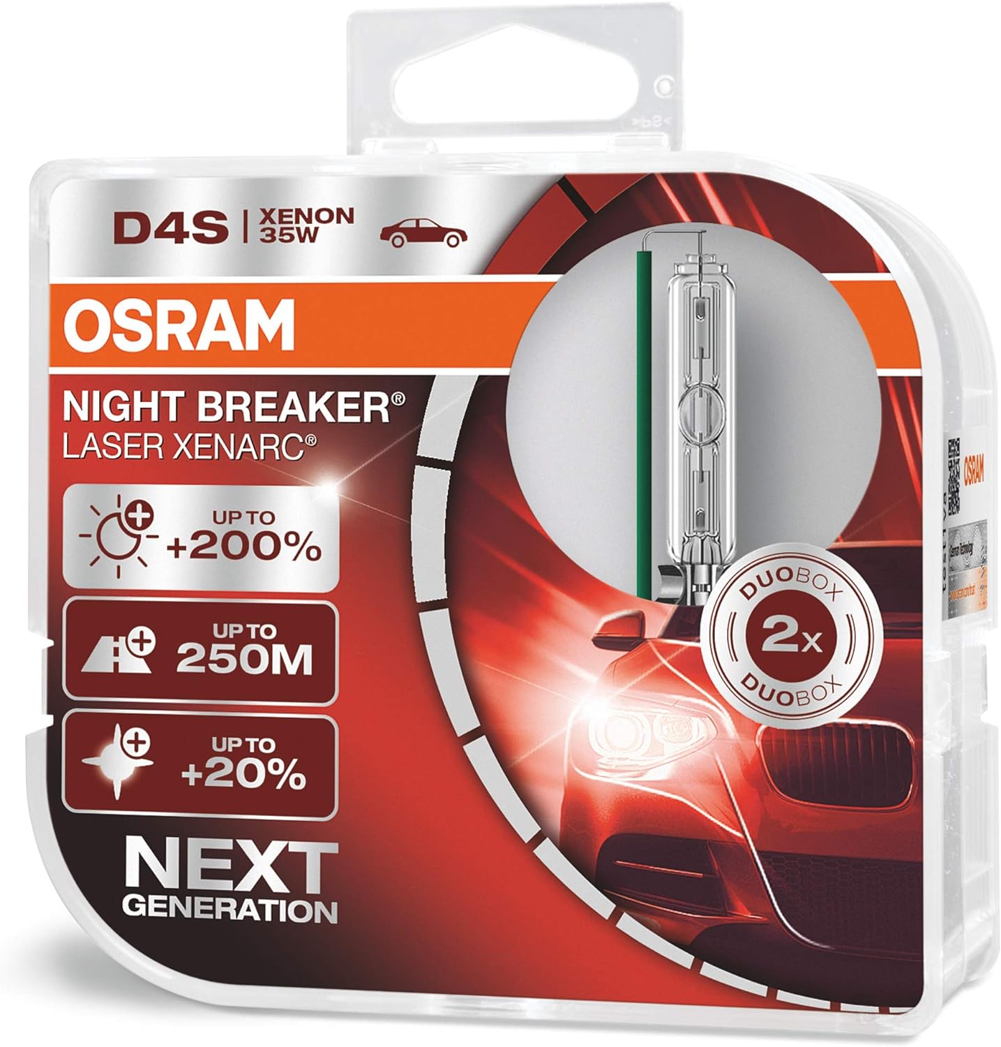 OSRAM XENARC NIGHT BREAKER LASER - +200% more brightness - HID xenon bulb, discharge lamp (2 lamps) Egy Car Parts