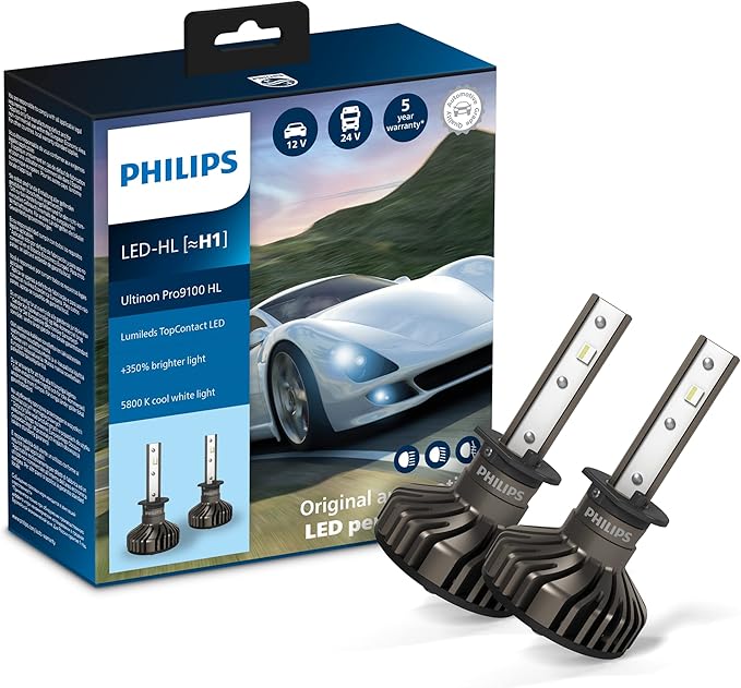 Philips Ultinon Pro9100 LED Car Headlight Bulbs (Set of 2) Egy Car Parts