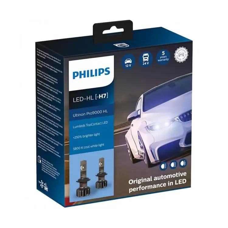 Philips Ultinon Pro9000 LED Car Headlight Bulb (Set of 2) Egy Car Parts
