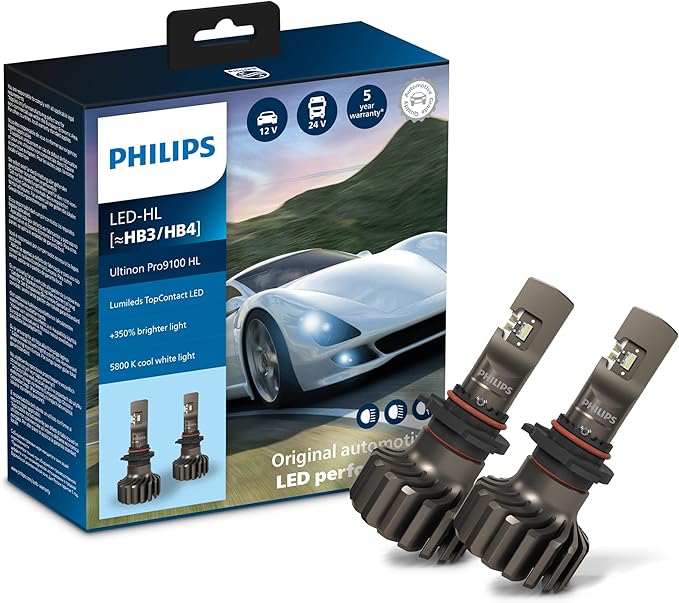 Philips Ultinon Pro9100 LED Car Headlight Bulbs (Set of 2) Egy Car Parts