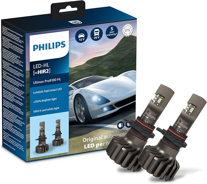 Philips Ultinon Pro9100 LED Car Headlight Bulbs (Set of 2) Egy Car Parts