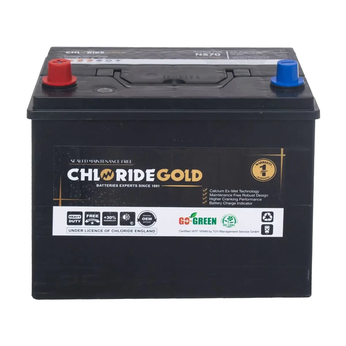 Chloride Gold Car Battery - N90R Egy Car Parts