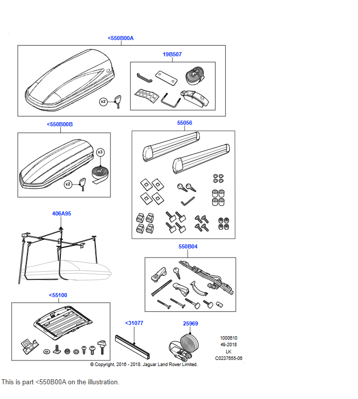 Land Rover Box - Ski And Luggage (Range Rover L460) LandRover