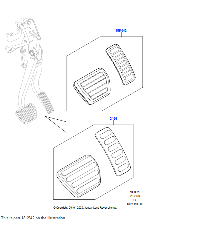 Sport Pedal Covers, 21MY onwards (Range Rover Sport L494) LandRover