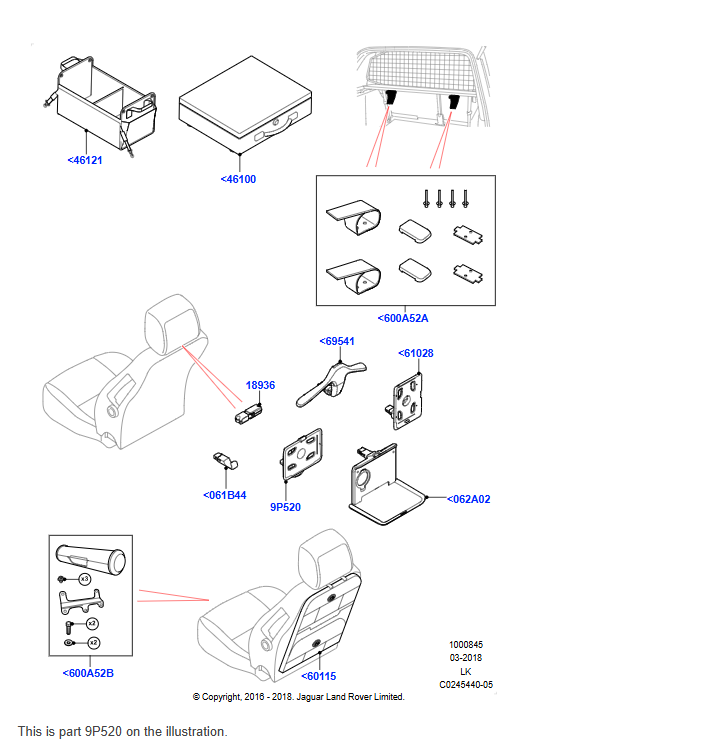 CLICK AND PLAY TABLET HOLDER (Range Rover L460) LandRover
