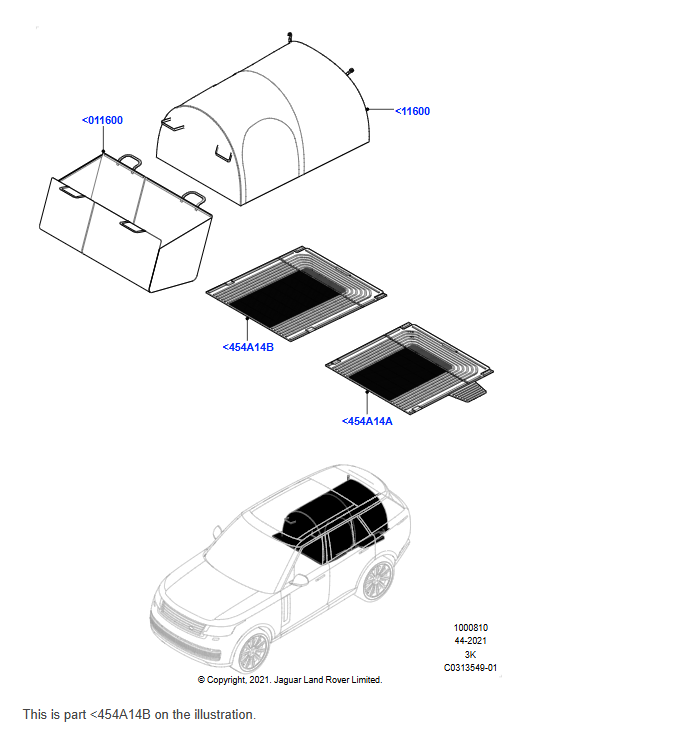Anti-Microbial Loadspace Rubber Mat, LWB, 7 Seat LandRover
