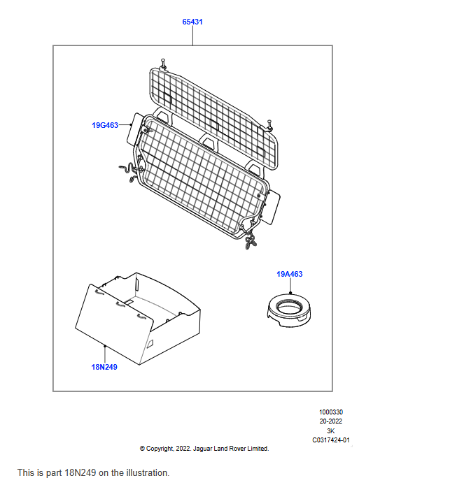 Quilted load space liner boot floor (Range Rover LWB 7-Seat) Egy Car Parts