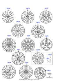 Wheel Cap 22" Alloy Wheel Style 1073 Diamond Turned (Range Rover) Egy Car Parts