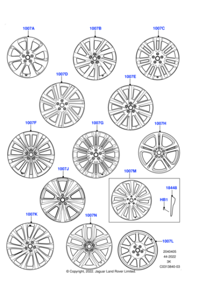 23" Alloy Wheel, Style 1075, Diamond Turned Dark Grey LandRover
