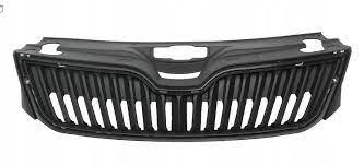 Front Grille Satin Black Original Skoda Rapid