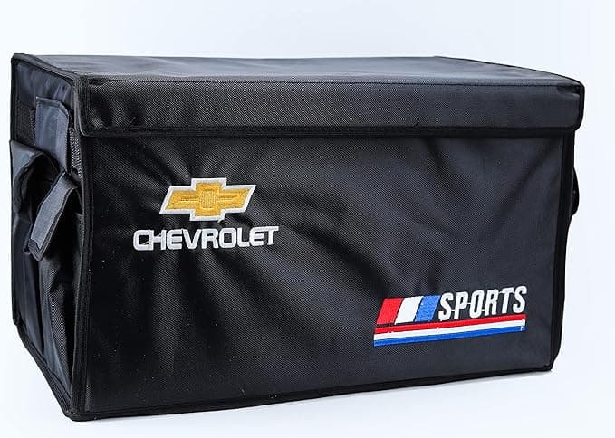 Car Trunk Organizer Storage Box Foldable, with small pockets,Cargo Container Bag Compartments Boot Organizer - black * multi colors(CHEVROLET) After-Market