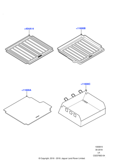 Loadspace Rubber Mat - Executive Class Seating, 18MY onwards