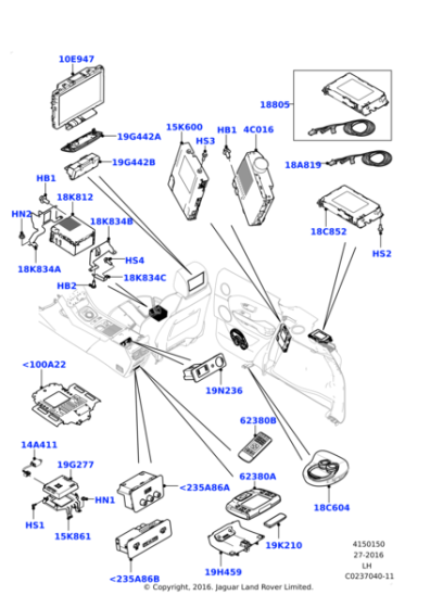 Genuine Land Rover WhiteFire Headphones (LR096498) (Range Rover L405)