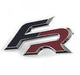 FR Logo Made From Chrome Red/Black Original Seat