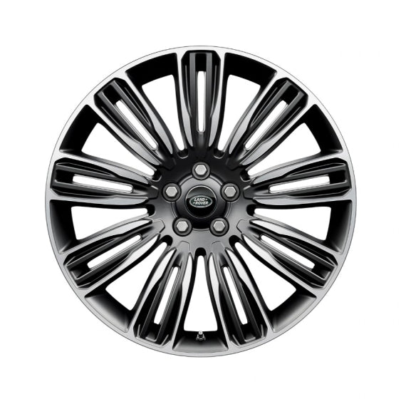 Alloy Wheel - 22" Style 9012, 9 split-spoke, Mid-Silver Diamond Turned finish (Range Rover L405)