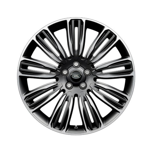 Alloy Wheel - 22" Style 9012, 9 split-spoke, Mid-Silver Diamond Turned finish (Range Rover L405)