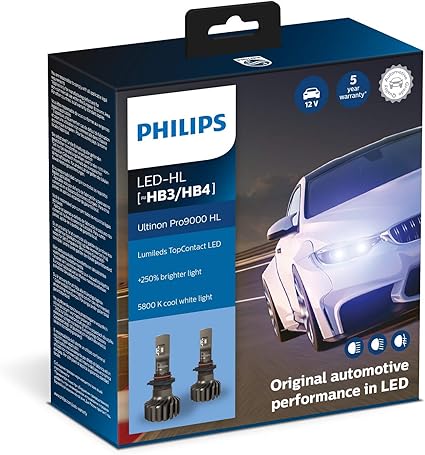 مجموعة من 2 مصباح LED للسيارة من Philips Ultinon Pro9000 