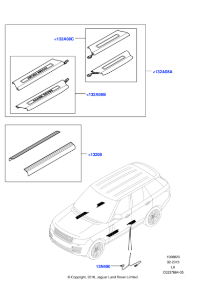 Sill Treadplates - Illuminated, Vehicle Set, LWB