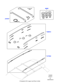 Roof Rail Ditch Finishers - Silver, LWB