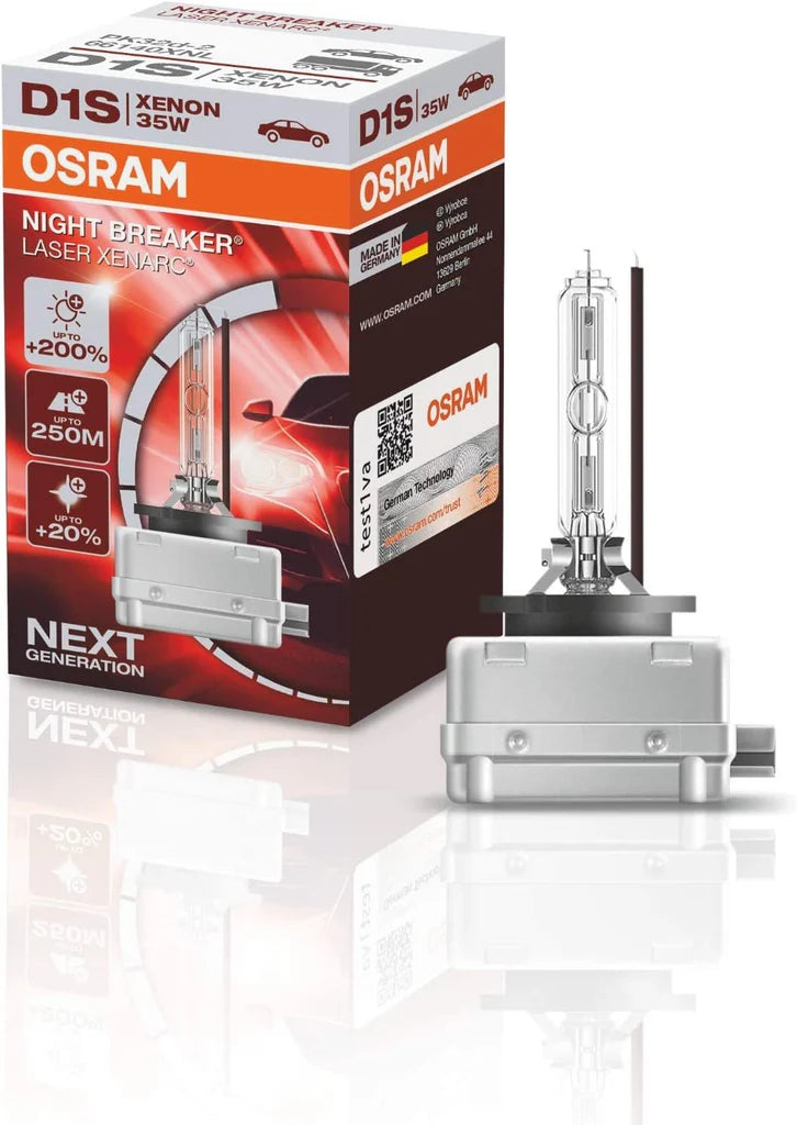 OSRAM XENARC NIGHT BREAKER LASER - +200% more brightness - HID xenon bulb, discharge lamp (2 lamps)