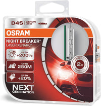 OSRAM XENARC NIGHT BREAKER LASER - +200% more brightness - HID xenon bulb, discharge lamp (2 lamps)