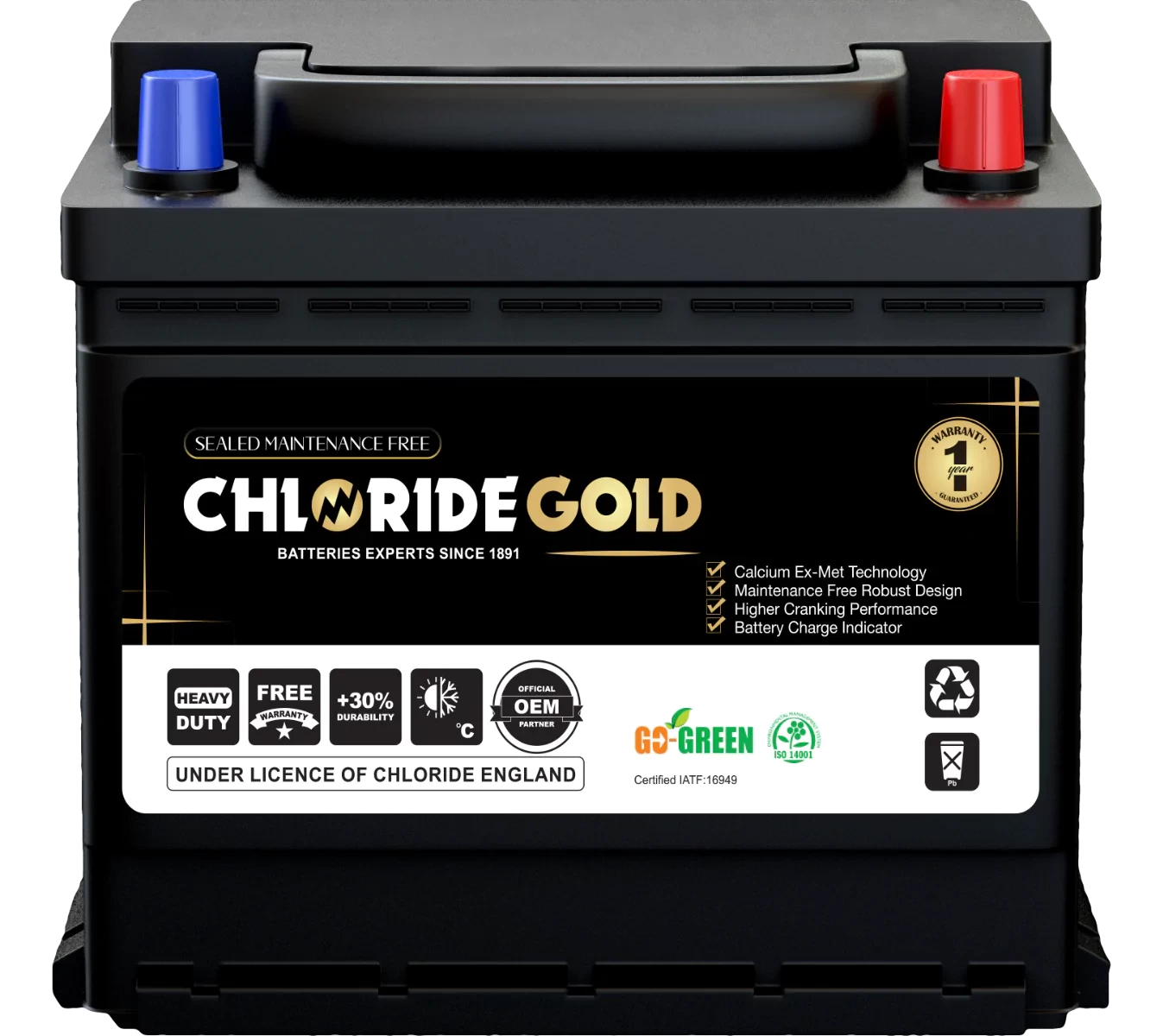 Chloride Gold Car Battery - NS40ZL