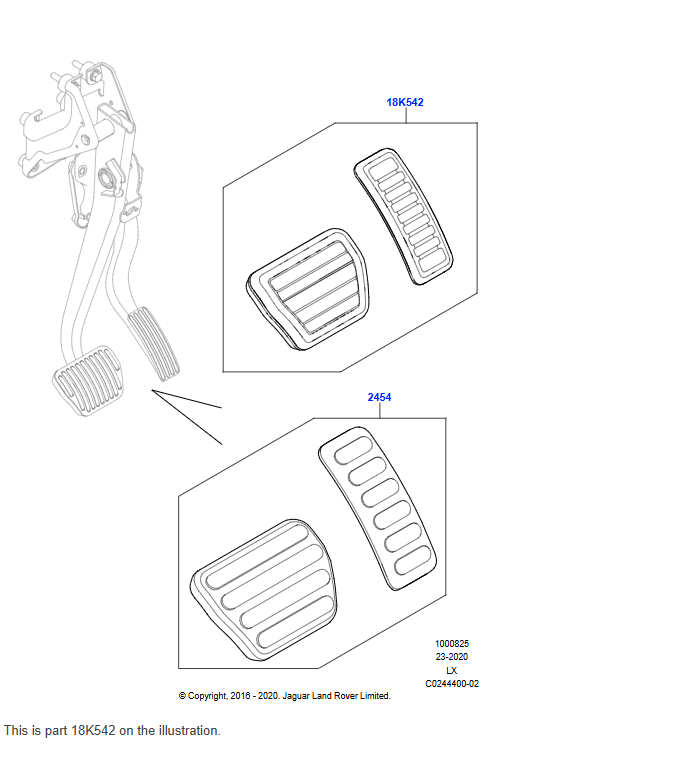 Sport Pedal Covers, 21MY onwards (Range Rover Sport L494)