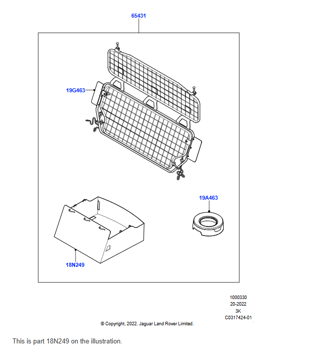 Quilted load space liner boot floor (Range Rover LWB 7-Seat)