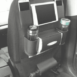 Car Seat Back Organizer Universal leather Gray After-Market