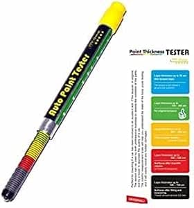 compare product مقياس سمك الطلاء، طلاء r، كاشف أضرار هيكل السيارة، مع طرف مغناطيسي، ومقياس قياس، فحص اختبار التصادم، مقاوم للماء، دقيق للغاية (طلاء r)
