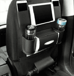 Car Seat Back Organizer Universal leather Black After-Market