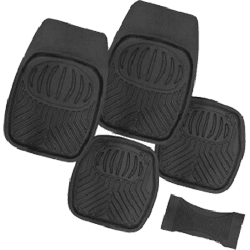 Black Floor MAT Pedal Set 5 Pieces