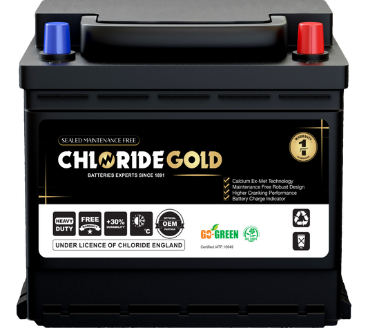 Chloride Gold Car Battery - NS60SL - 45 AH